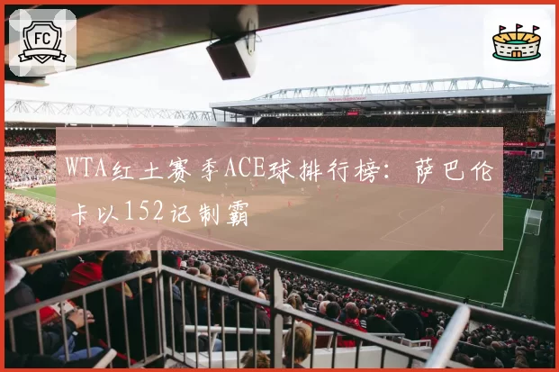 WTA红土赛季ACE球排行榜：萨巴伦卡以152记制霸